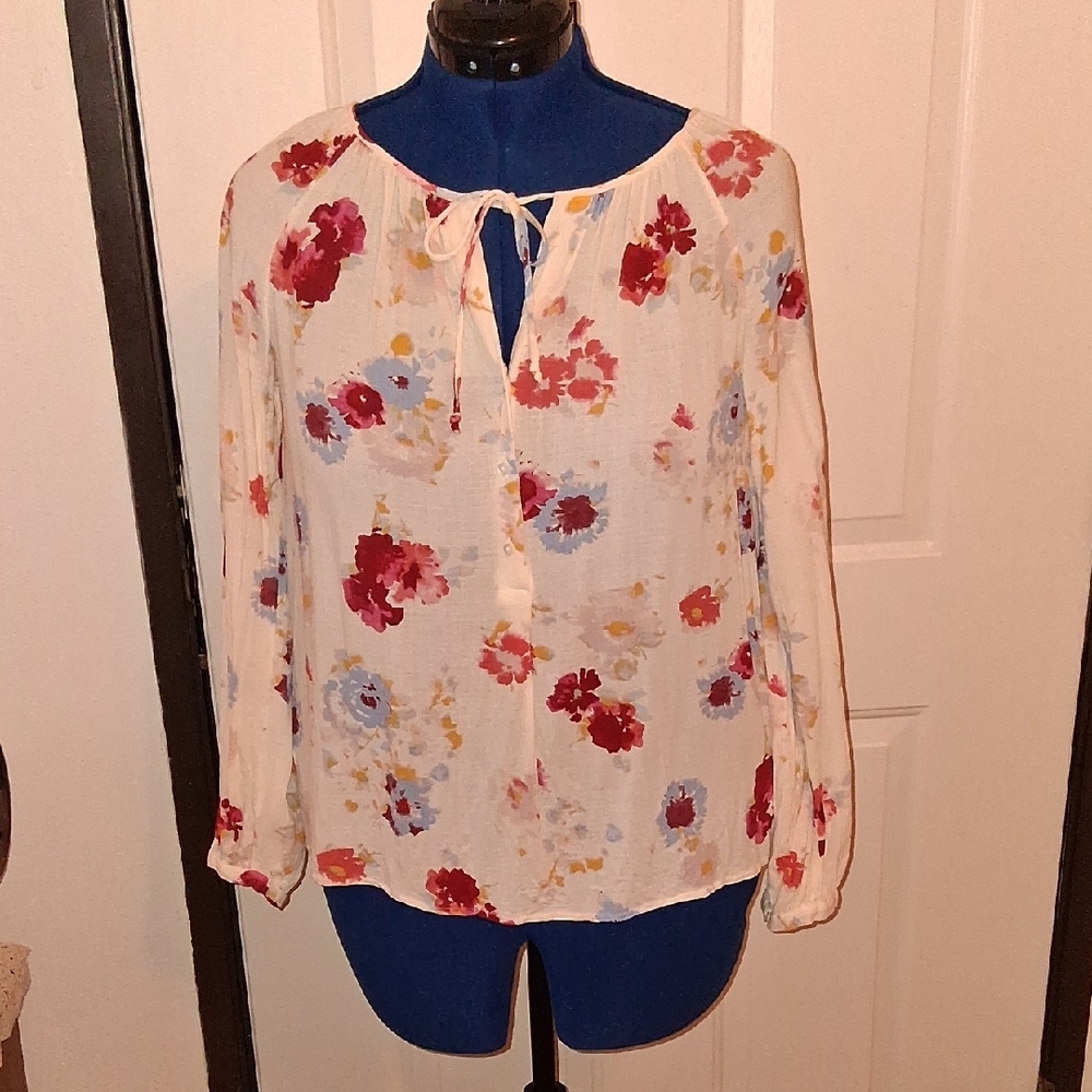 Peasant/Boho Long Sleeve Shirt - Picture 3 of 9